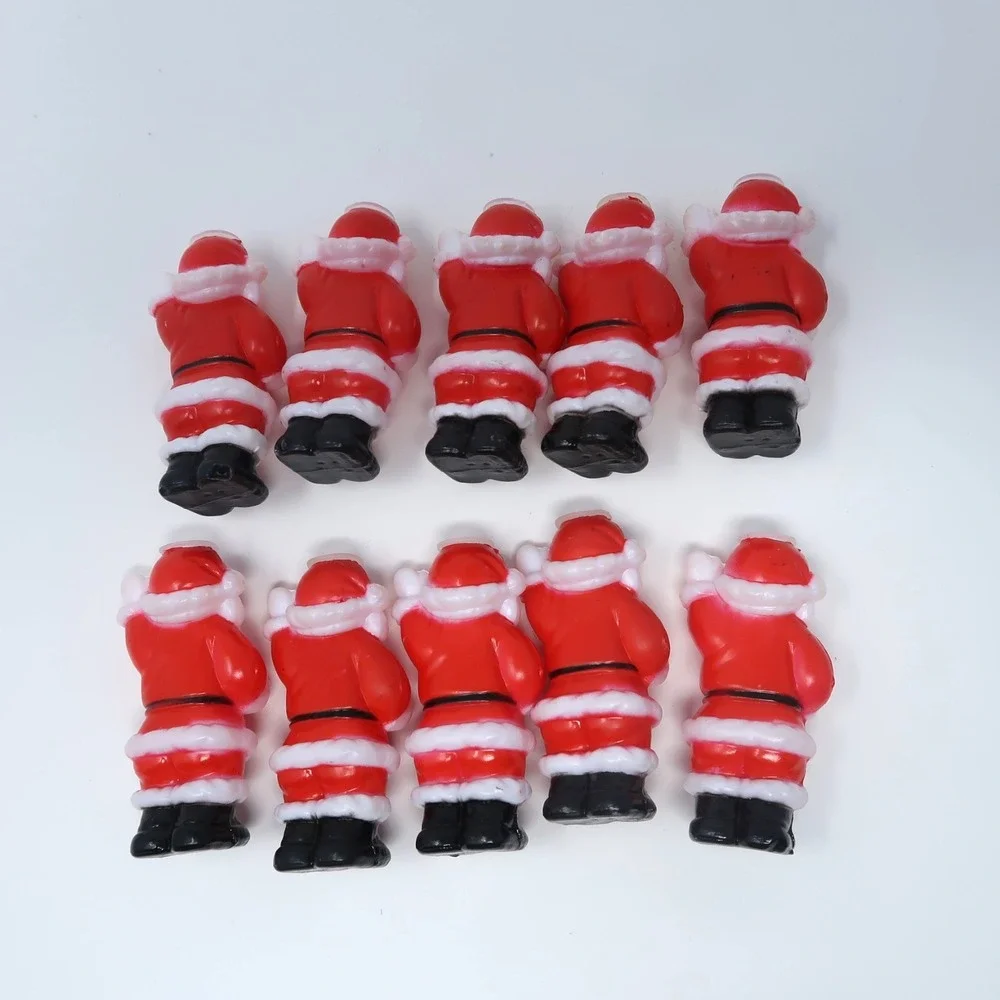 Vintage Santa Blow Mold Light Covers MCM Christmas Waving Santa Lot of 10
